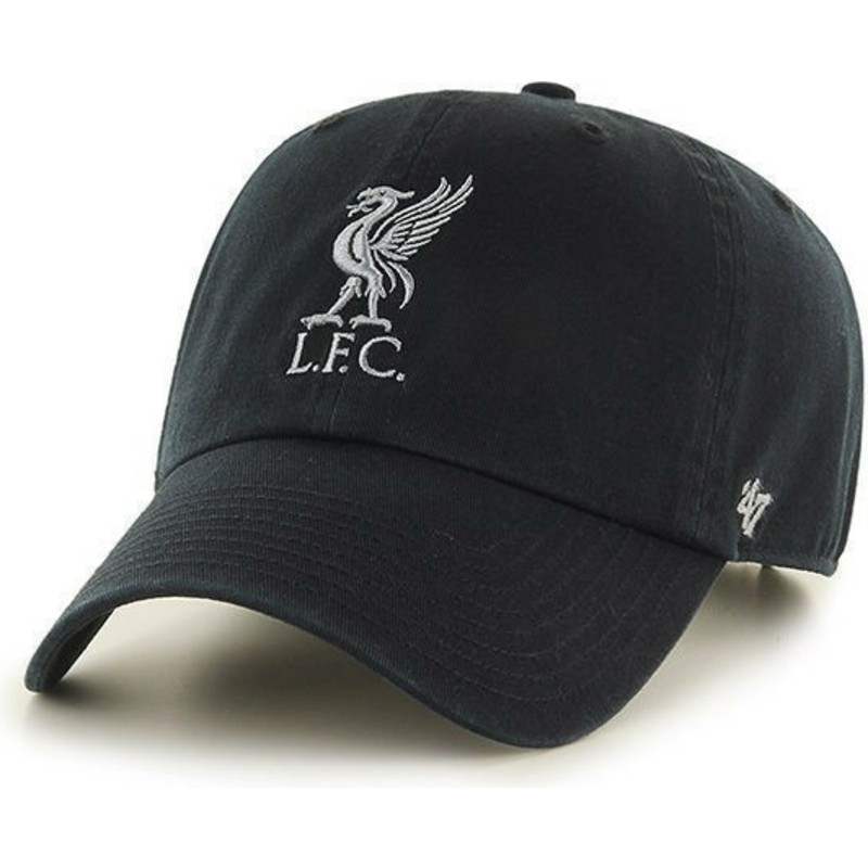 47-brand-curved-brim-liverpool-football-club-clean-up-black-cap