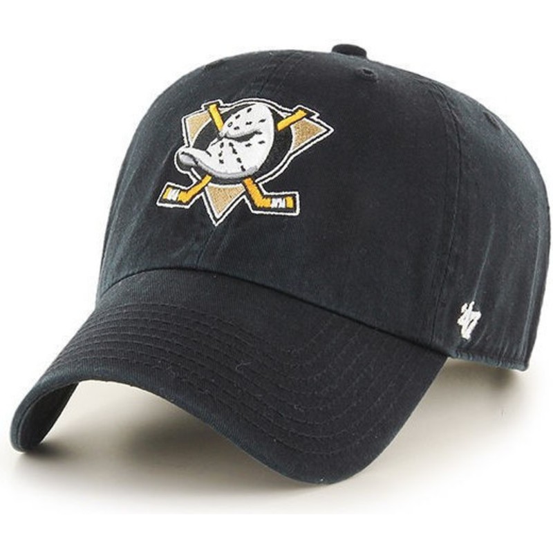 47-brand-curved-brim-anaheim-ducks-nhl-clean-up-black-cap