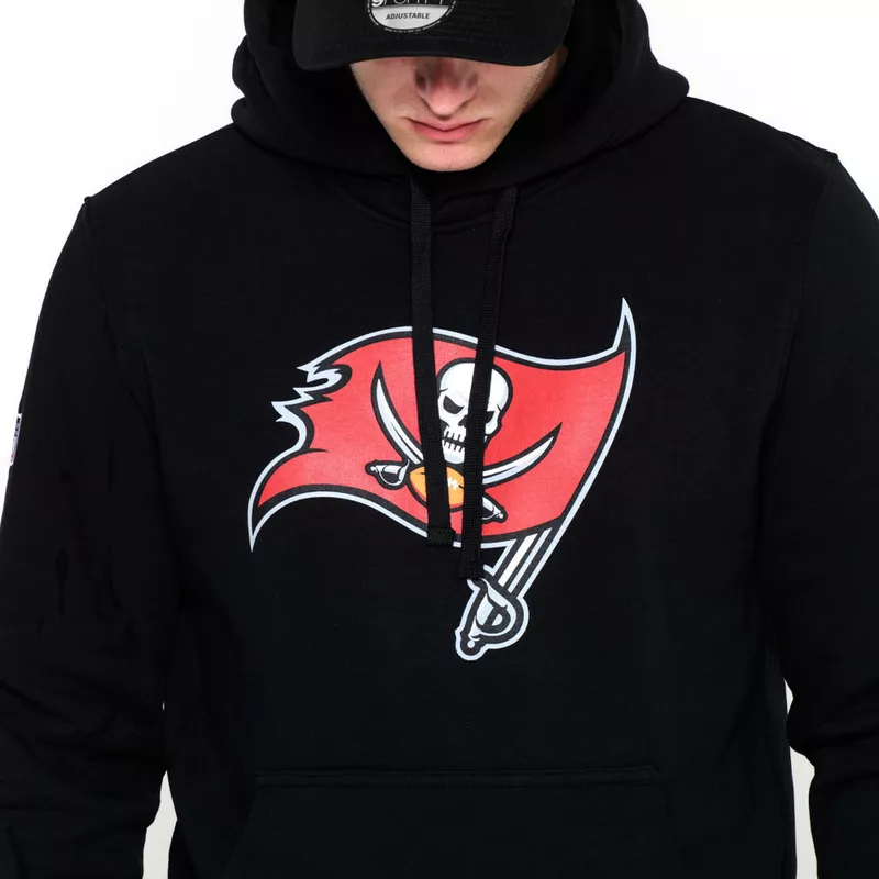 New Era Tampa Bay Buccaneers NFL Black Pullover Hoodie Sweatshirt: