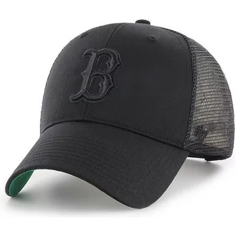 47-brand-black-logo-boston-red-sox-mlb-mvp-branson-black-trucker-hat