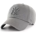 47-brand-curved-brim-grey-logo-new-york-yankees-mlb-clean-up-grey-cap
