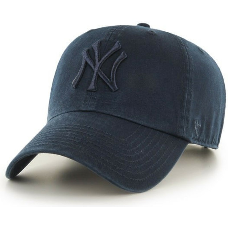 47-brand-curved-brim-navy-blue-logo-new-york-yankees-mlb-clean-up-navy-blue-cap