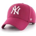 47-brand-curved-brim-new-york-yankees-mlb-mvp-galaxy-pink-snapback-cap