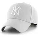 47-brand-curved-brim-new-york-yankees-mlb-mvp-silver-grey-snapback-cap