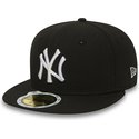 new-era-flat-brim-youth-59fifty-essential-new-york-yankees-mlb-black-fitted-cap