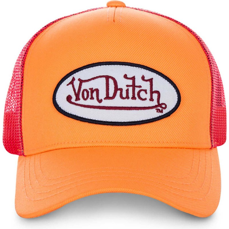 von-dutch-fresh03-orange-and-red-trucker-hat