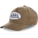 von-dutch-curved-brim-suede4-brown-adjustable-cap