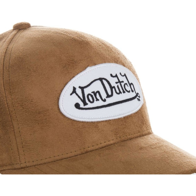 von-dutch-curved-brim-suede5-brown-adjustable-cap