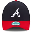 new-era-curved-brim-9forty-the-league-atlanta-braves-mlb-navy-blue-and-red-adjustable-cap