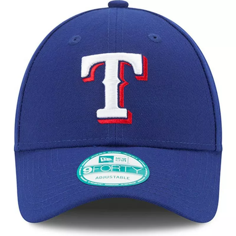 new-era-curved-brim-9forty-the-league-texas-rangers-mlb-blue-adjustable-cap