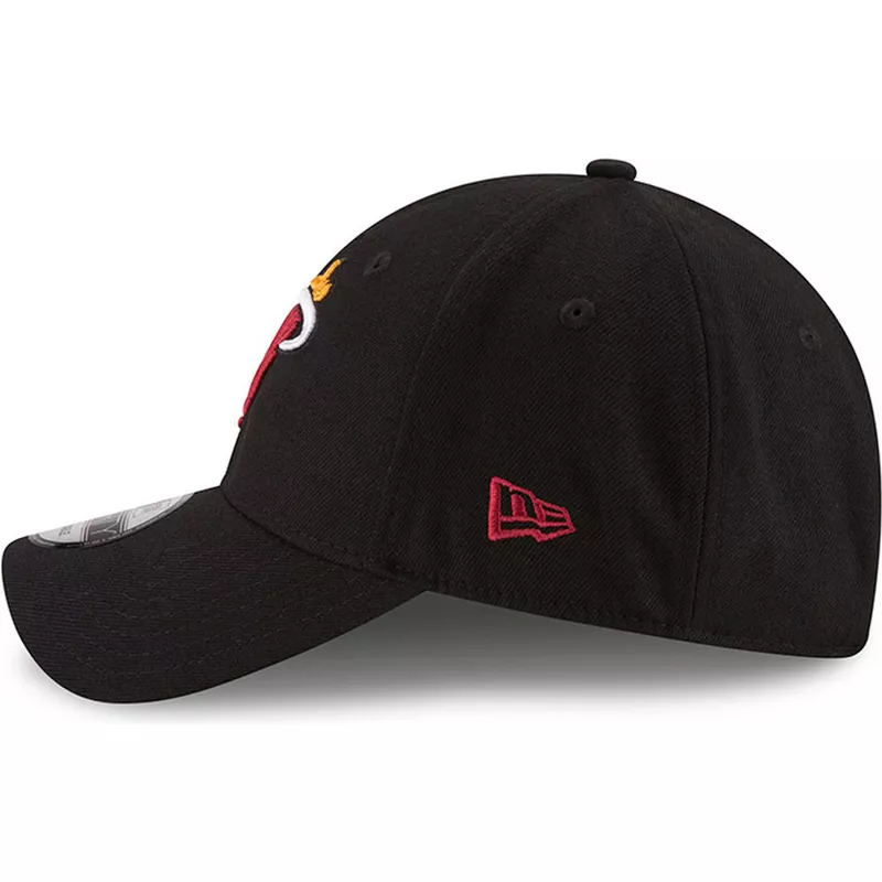 New Era Miami Heat Black 9Forty A Frame Snapback Hat