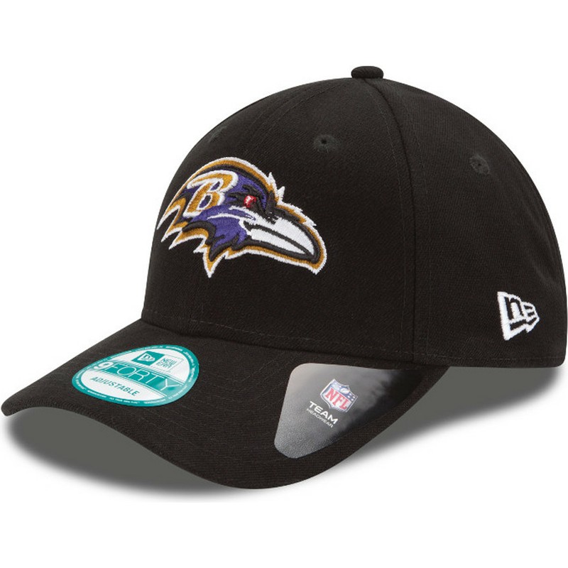new-era-curved-brim-9forty-the-league-baltimore-ravens-nfl-black-adjustable-cap