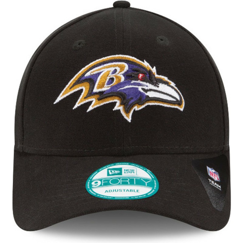 new-era-curved-brim-9forty-the-league-baltimore-ravens-nfl-black-adjustable-cap