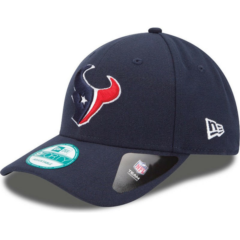 new-era-curved-brim-9forty-the-league-houston-texans-nfl-navy-blue-adjustable-cap
