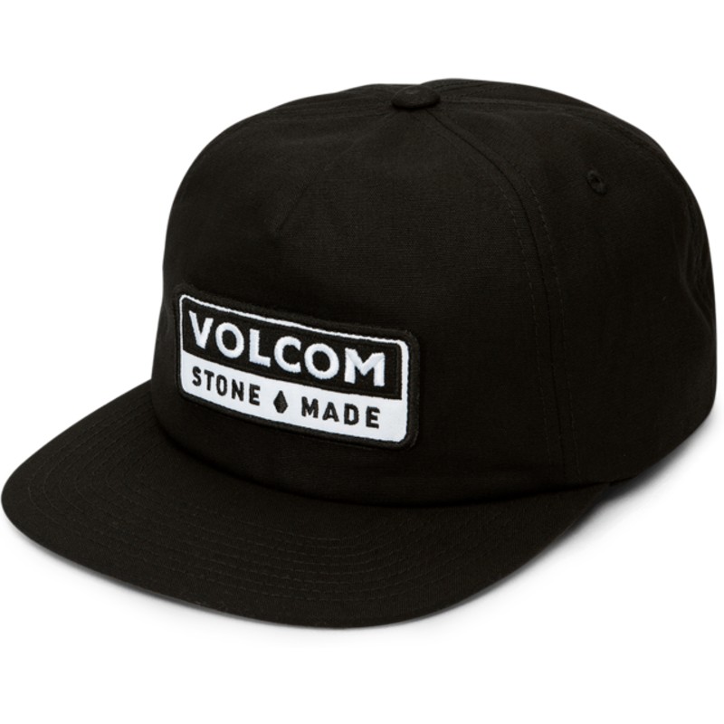 volcom-flat-brim-black-transporter-black-snapback-cap
