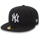 new-era-flat-brim-59fifty-seasonal-heather-new-york-yankees-mlb-black-fitted-cap