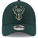 new-era-curved-brim-9forty-the-league-milwaukee-bucks-nba-green-adjustable-cap