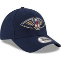 new-era-curved-brim-9forty-the-league-new-orleans-pelicans-nba-navy-blue-adjustable-cap