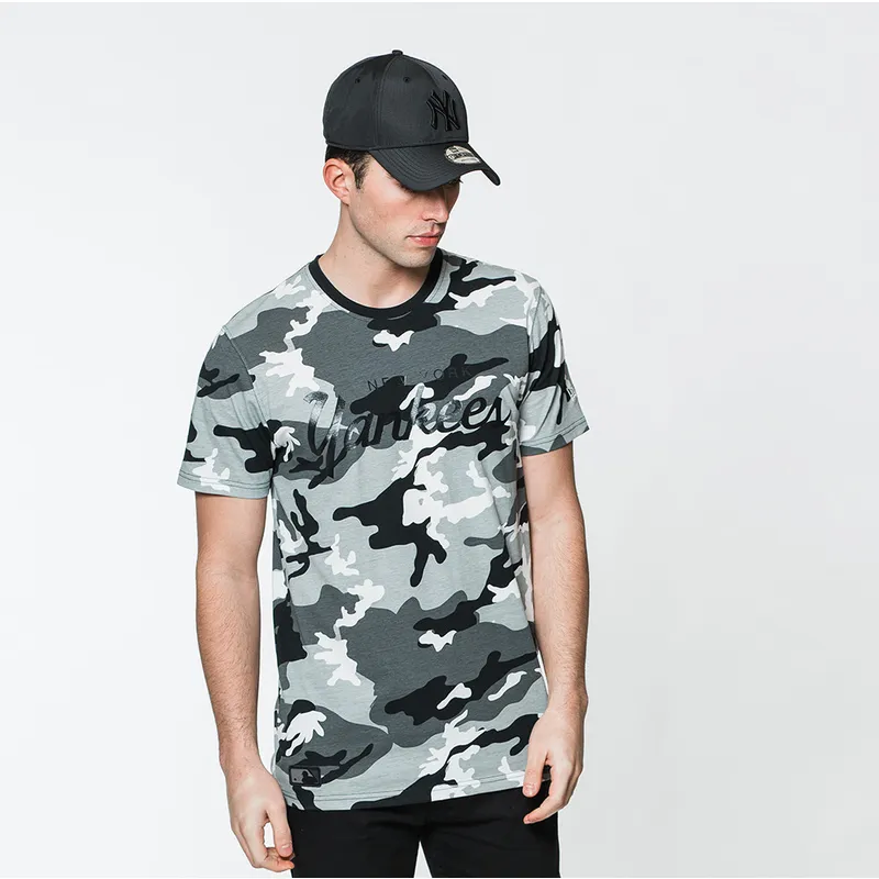 New York Yankees Nike Camo Logo T-Shirt - Black