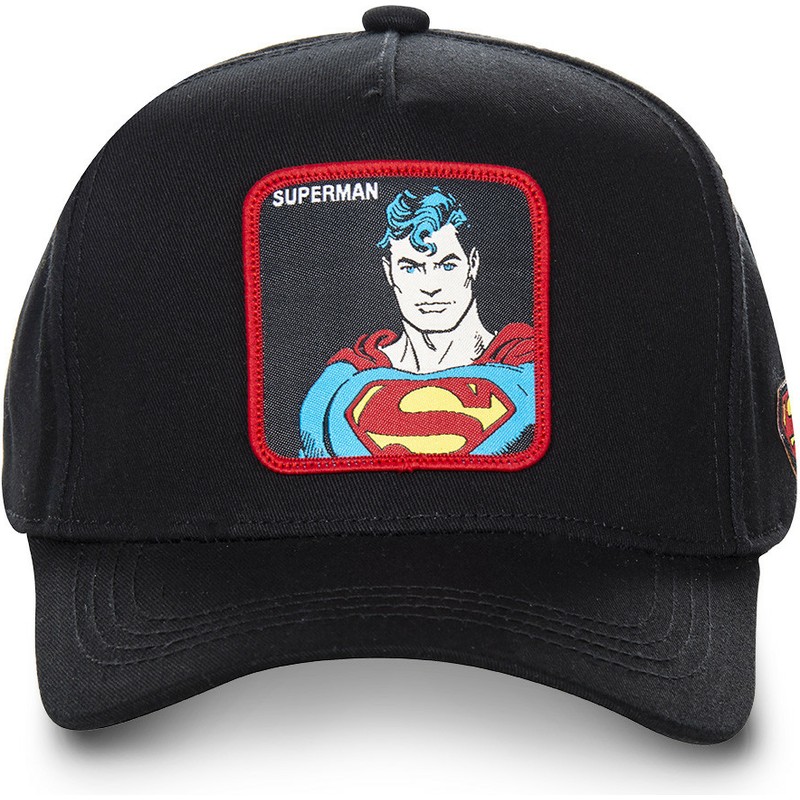 capslab-curved-brim-classic-superman-sup4-dc-comics-black-snapback-cap