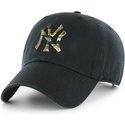 47-brand-curved-brim-camouflage-logo-new-york-yankees-mlb-clean-up-camfill-black-cap