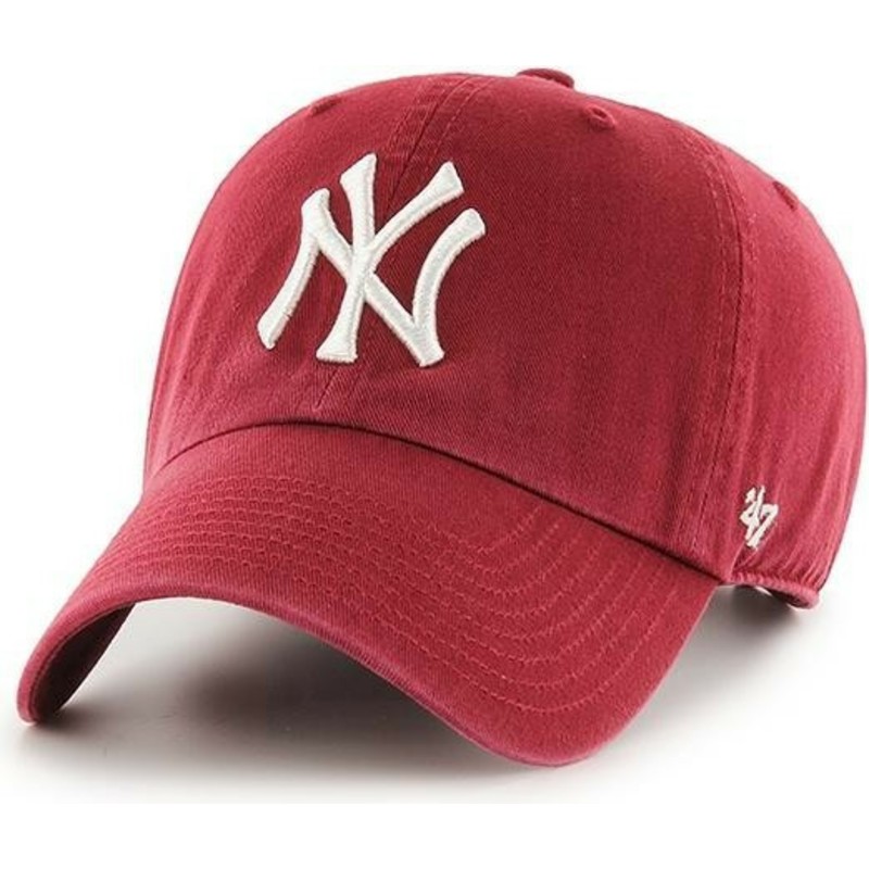 47-brand-curved-brim-new-york-yankees-mlb-clean-up-cardinal-red-cap