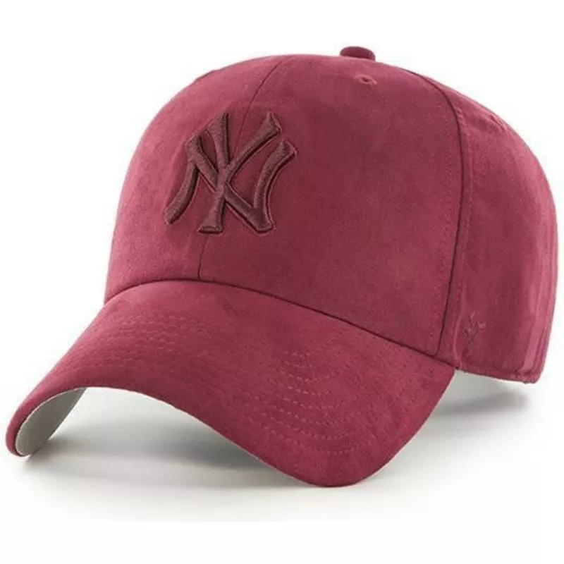 47-brand-curved-brim-maroon-logo-new-york-yankees-mlb-clean-up-ultra-basic-maroon-cap