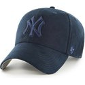 47-brand-curved-brim-navy-blue-logo-new-york-yankees-mlb-clean-up-ultra-basic-navy-blue-cap