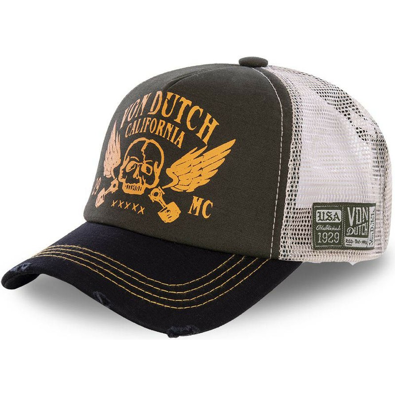 von-dutch-crew5-brown-and-black-trucker-hat