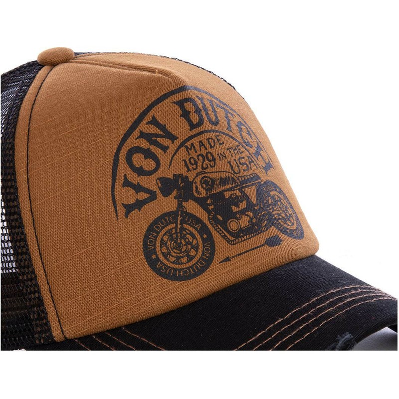 von-dutch-crew6-brown-and-black-trucker-hat