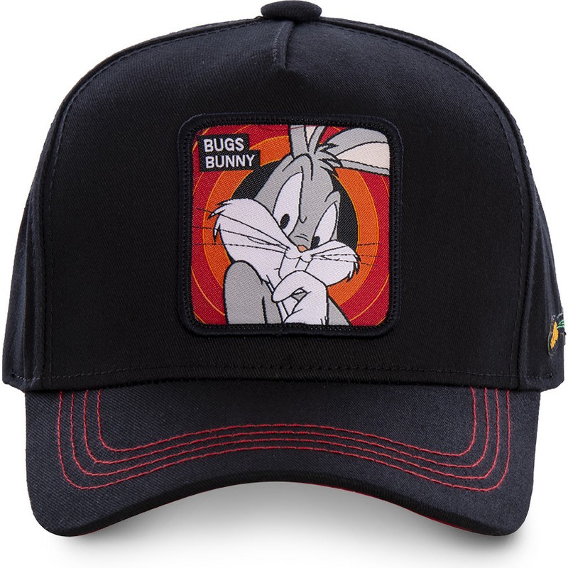 capslab-curved-brim-bugs-bunny-bug2-looney-tunes-black-snapback-cap