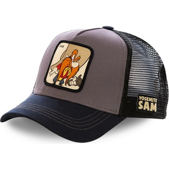Capslab Yosemite Sam SAM2 Looney Tunes Grey and Black Trucker Hat