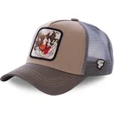 capslab-tasmanian-devil-taz3-looney-tunes-brown-trucker-hat