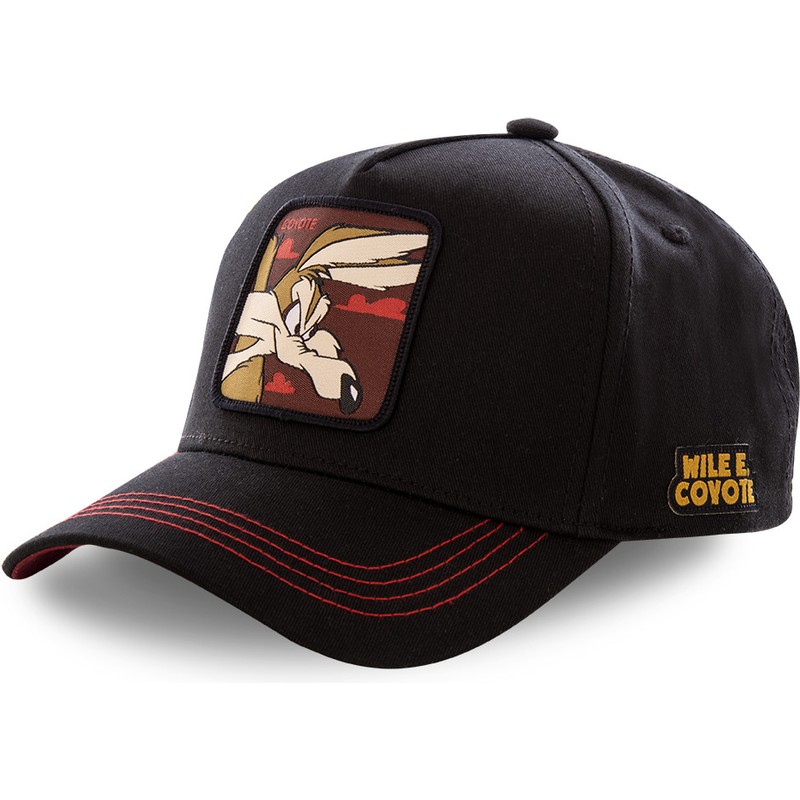 Capslab Curved Brim Wile E. Coyote COY3 Looney Tunes Black Snapback Cap