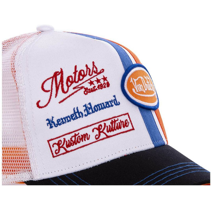 von-dutch-mcqora-white-and-orange-trucker-hat