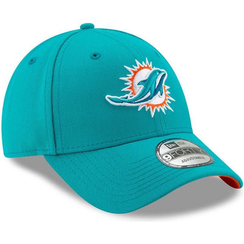 new-era-curved-brim-9forty-the-league-miami-dolphins-nfl-blue-adjustable-cap
