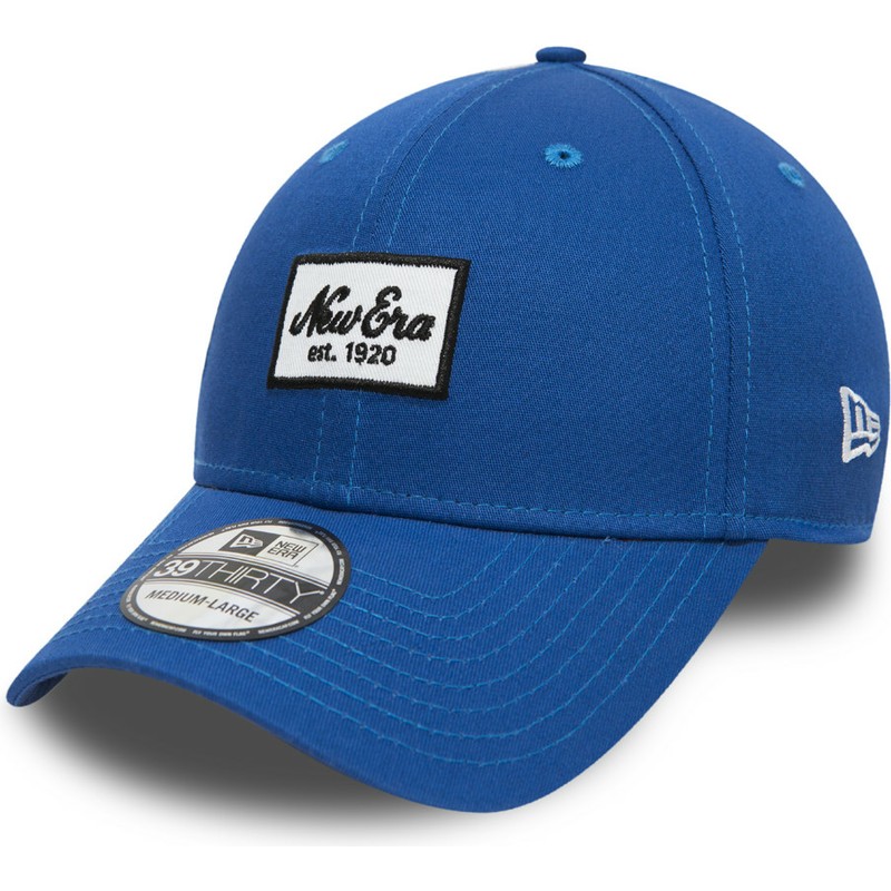 new-era-curved-brim-youth-39thirty-seasonal-script-patch-blue-fitted-cap