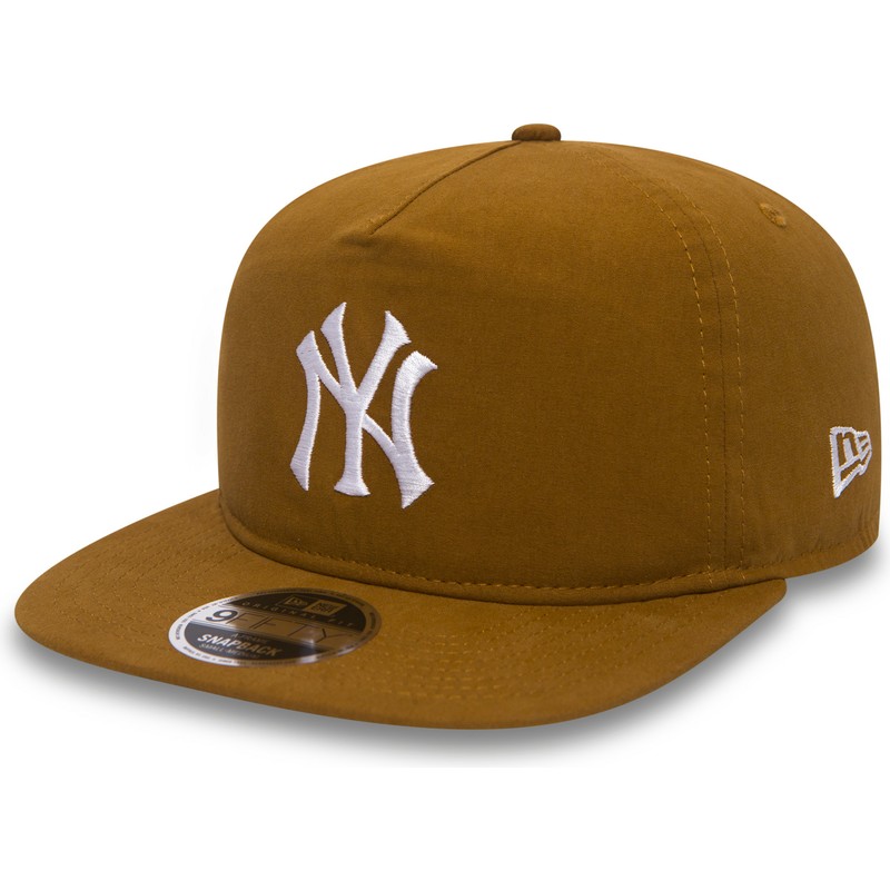 new-era-flat-brim-9fifty-a-frame-lightweight-new-york-yankees-mlb-brown-snapback-cap