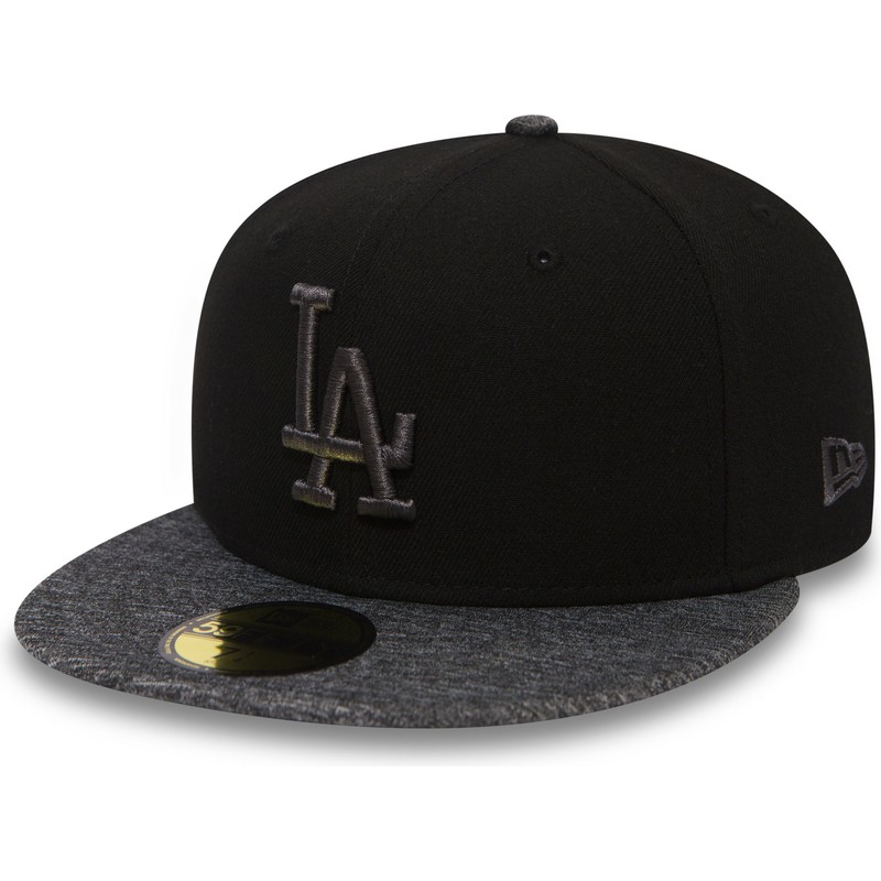 new-era-flat-brim-59fifty-grey-collection-los-angeles-dodgers-mlb-black-fitted-cap