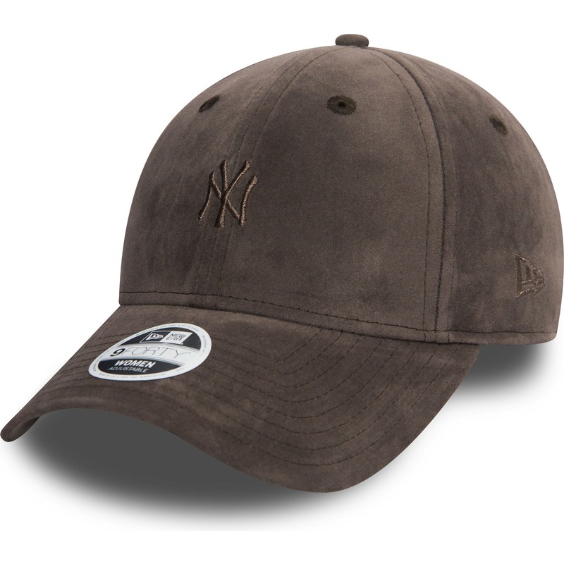 new-era-curved-brim-grey-logo-9forty-felt-new-york-yankees-mlb-grey-adjustable-cap