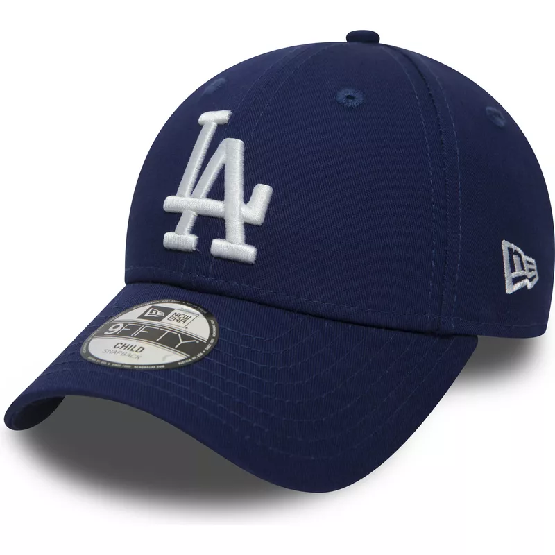 new-era-curved-brim-youth-9forty-essential-los-angeles-dodgers-mlb-blue-adjustable-cap