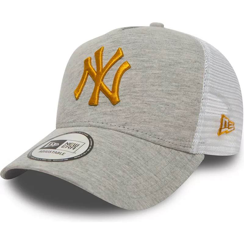 new-era-yellow-logo-9forty-essential-jersey-new-york-yankees-mlb-grey-trucker-hat