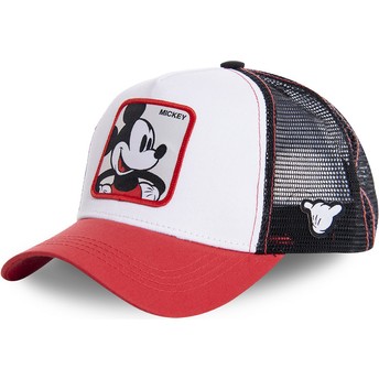 Capslab Mickey Mouse MIC4 Disney White, Black and Red Trucker Hat
