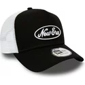 new-era-oval-script-a-frame-black-and-white-trucker-hat