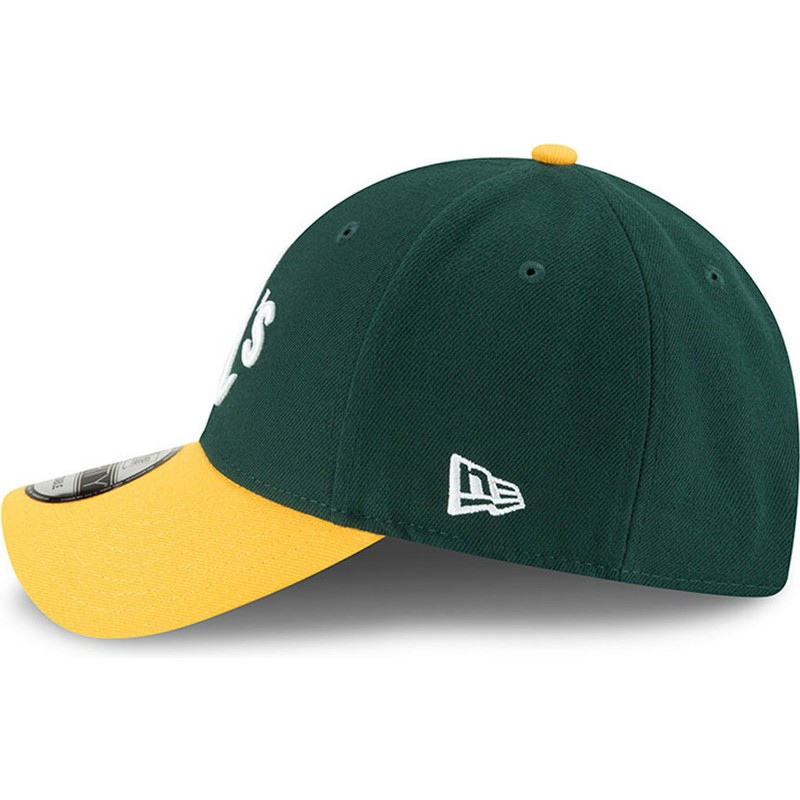 new-era-curved-brim-9forty-the-league-oakland-athletics-mlb-green-and-yellow-adjustable-cap