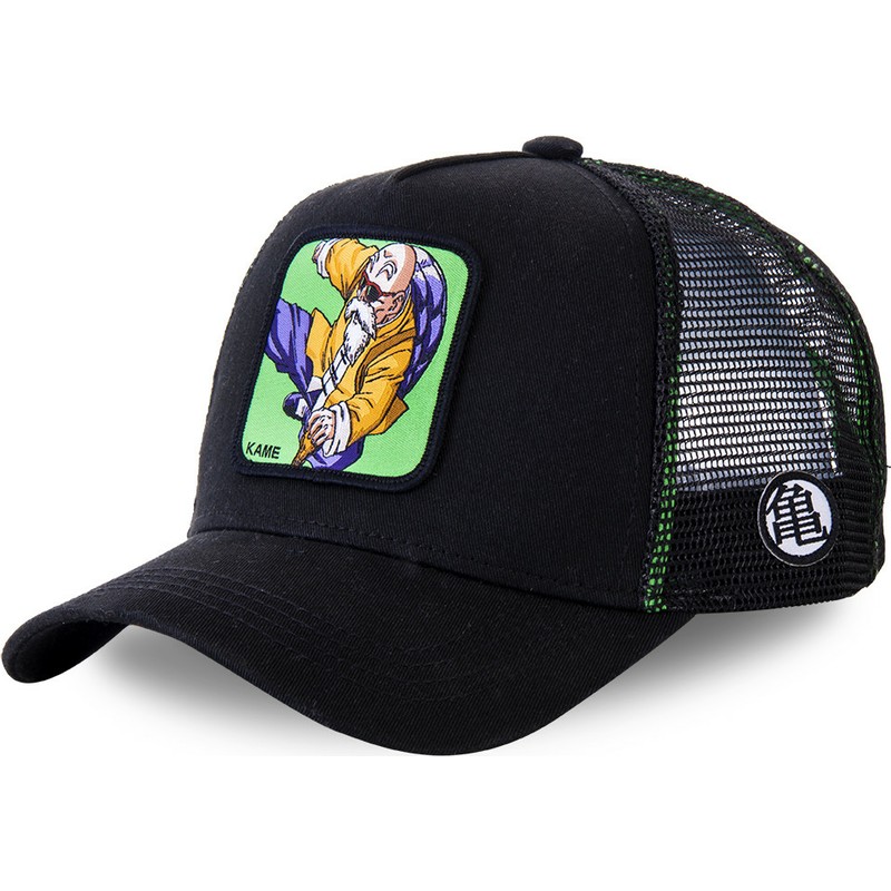 capslab-master-roshi-kam9-dragon-ball-black-and-green-trucker-hat