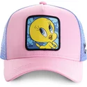 capslab-tweety-twe1-looney-tunes-pink-and-blue-trucker-hat