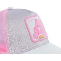 capslab-cheer-bear-cal-care-bears-grey-and-pink-glitter-trucker-hat