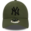 new-era-curved-brim-black-logo-9forty-league-essential-new-york-yankees-mlb-green-adjustable-cap