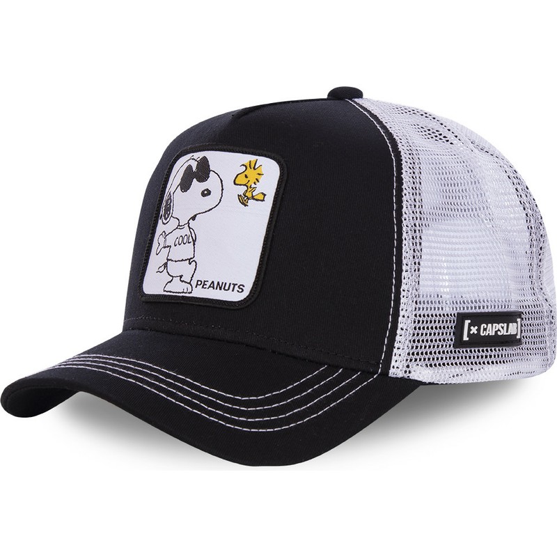 capslab-snoopy-joe-cool-naw1-peanuts-black-and-white-trucker-hat